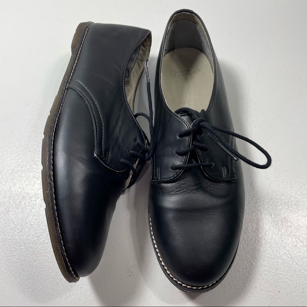Rare Dr. Martens Black Leather Skimmer Oxfords  7